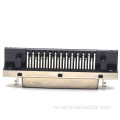 Гнездовой разъем SCSI 1,27 мм, DIP 90°, 50P